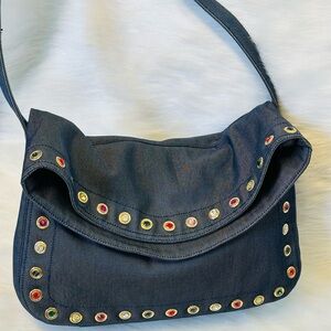 Versace Denim Shoulder Bag